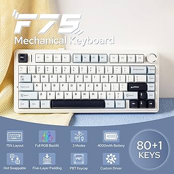 EPOMAKER X AULA F75 MAX ワイヤレスゲーミングキーボード Amazon.com: EPOMAKER X Aula F75 MAX Wireless Mechanical Keyboard