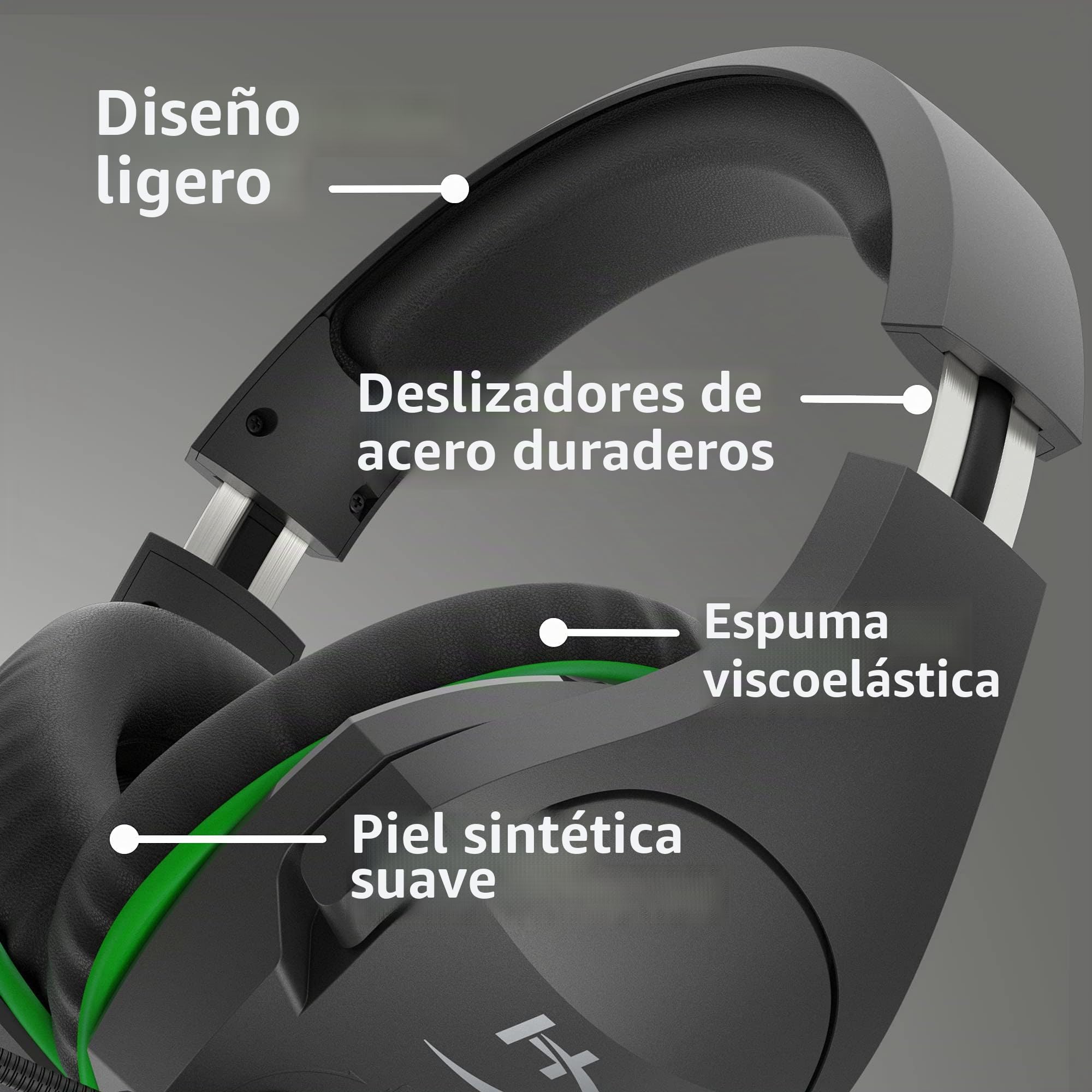 HyperX CloudX Stinger Core: Auriculares inalámbricos para Xbox Series X|S and Xbox One, con Espuma viscoelástica y Almohadillas de Cuero sintético de Primera Calidad, Mezclador Chat Integrado, Negro