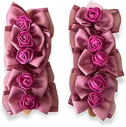 Laço Pet Luxo Pink Flowers (Rosa) – Pacote com 10 Unidades