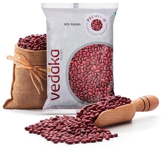 Amazon Brand - Vedaka Premium Unpolished Red Rajma, 500 g