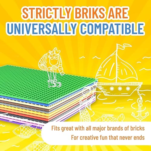 Miniatura 4 de Best Blocks - Placas base apilables clásicas grandes, ladrillos de construcción para torres, estantes y más, 100% compatibles con todas las