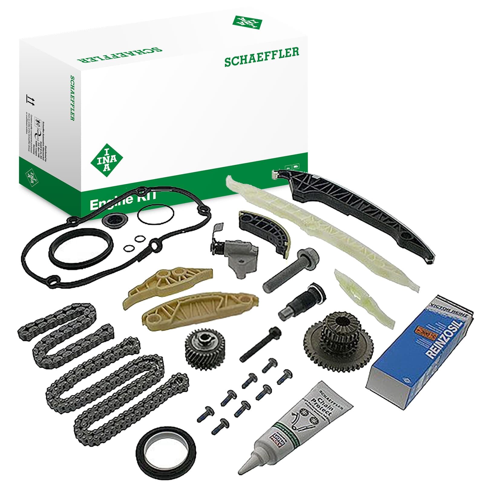 INA 559 0196 41 Kit catena distribuzione con guarnizioni con bulloni/viti idraulico idraulico | Compatibile con: AUDI A1, A1 Sportback, A3, A3 Cabriolet, A3 Limousine, A3 Sportback, A5, A5 Sportback, A6 C7, A6 C7 Avant