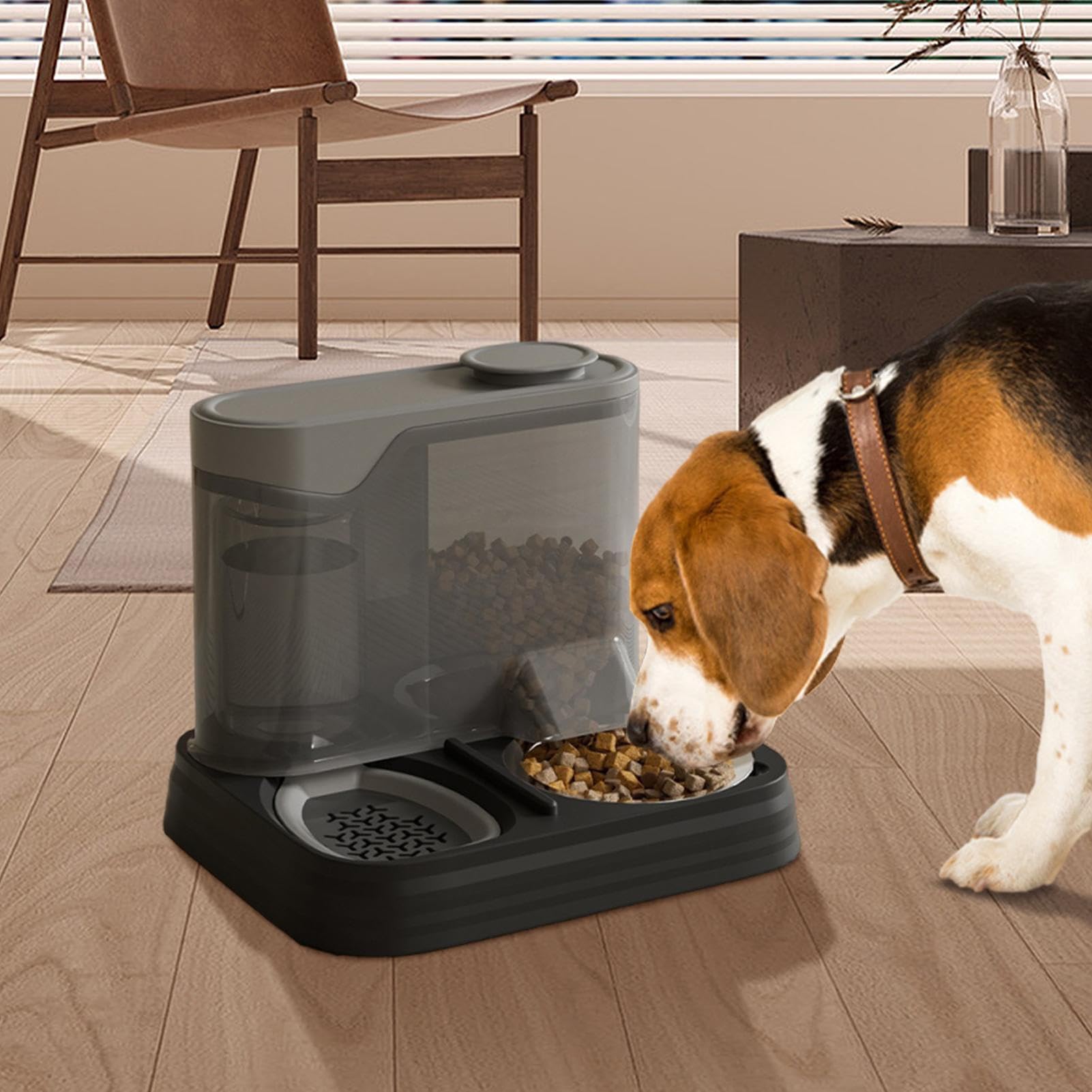 Dispenser Automatico Per Cibo Per Cani, Serbatoio per Cibo Animale di Grande Capacità, Alimentatore Multifunzione 2 in 1 per Case con Più Animali e Ambienti Domestici