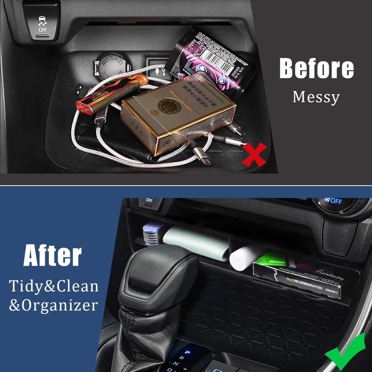 Amazon.co.jp: Smeyta センターコンソールオーガナイザー トヨタ RAV4 