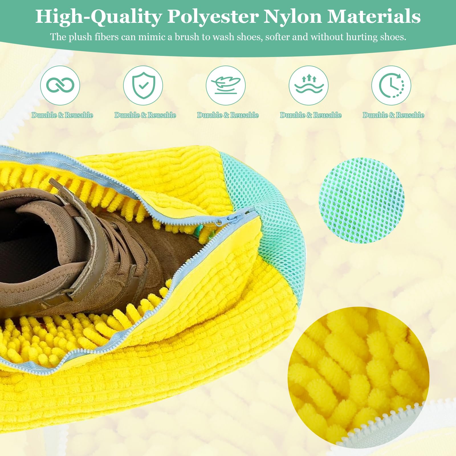 2 Sacchetti Per Lavare Scarpe In Lavatrice | Cerniera Sicura | Riutilizzabili | Protezione Completa - Foto 8