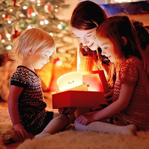 Miniatura 5 de Linda lámpara de tostadora, luz nocturna recargable con temporizador, lámpara de escritorio de pan tostado, luz LED regulable para pan para