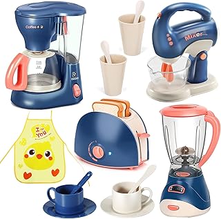 Play Kitchen Children's Toy from 3 Years with Coffee Machine, Mixer, Toaster & Kitchen Accessories for Girls & Boys - Perfect Role Play Gift for Children