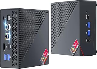 NiPoGi AM06 Pro Mini PC 32 Go DDR4 RAM, АMD Ryzen 7 7730U(8C/16T, jusqu'à 4,50 GHz), 512 Go M.2 SSD Mini Ordinateur de Bureau WiFi 6, Double LAN, HDMI, DP, Type-C, Triple écran 4K pour école/Bureau.