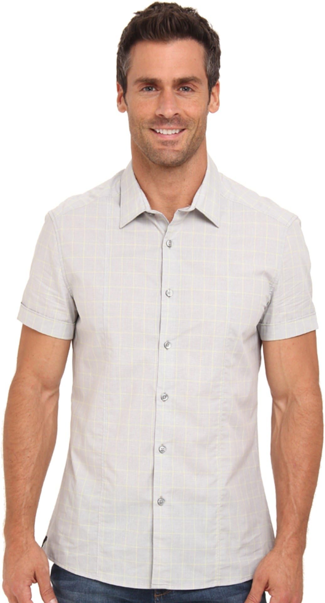 Kenneth Cole Men's Windowpane Seamed Shirt