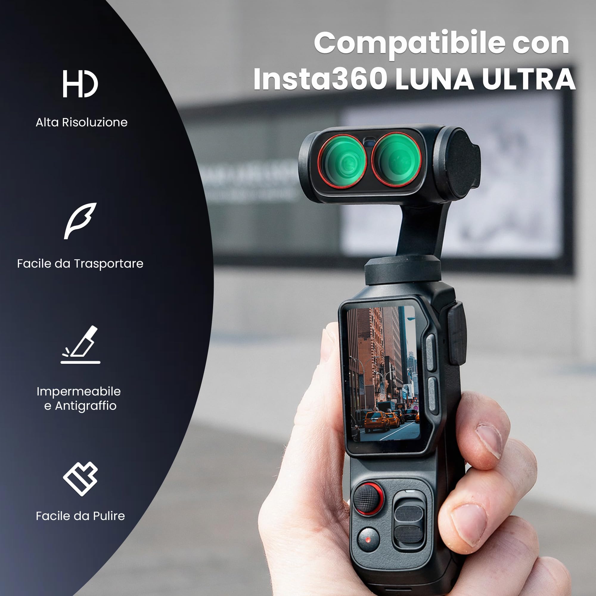 WalkingWay Set Filtri UV CPL Black Mist 1/4 LPR Notturno Luna Ultra