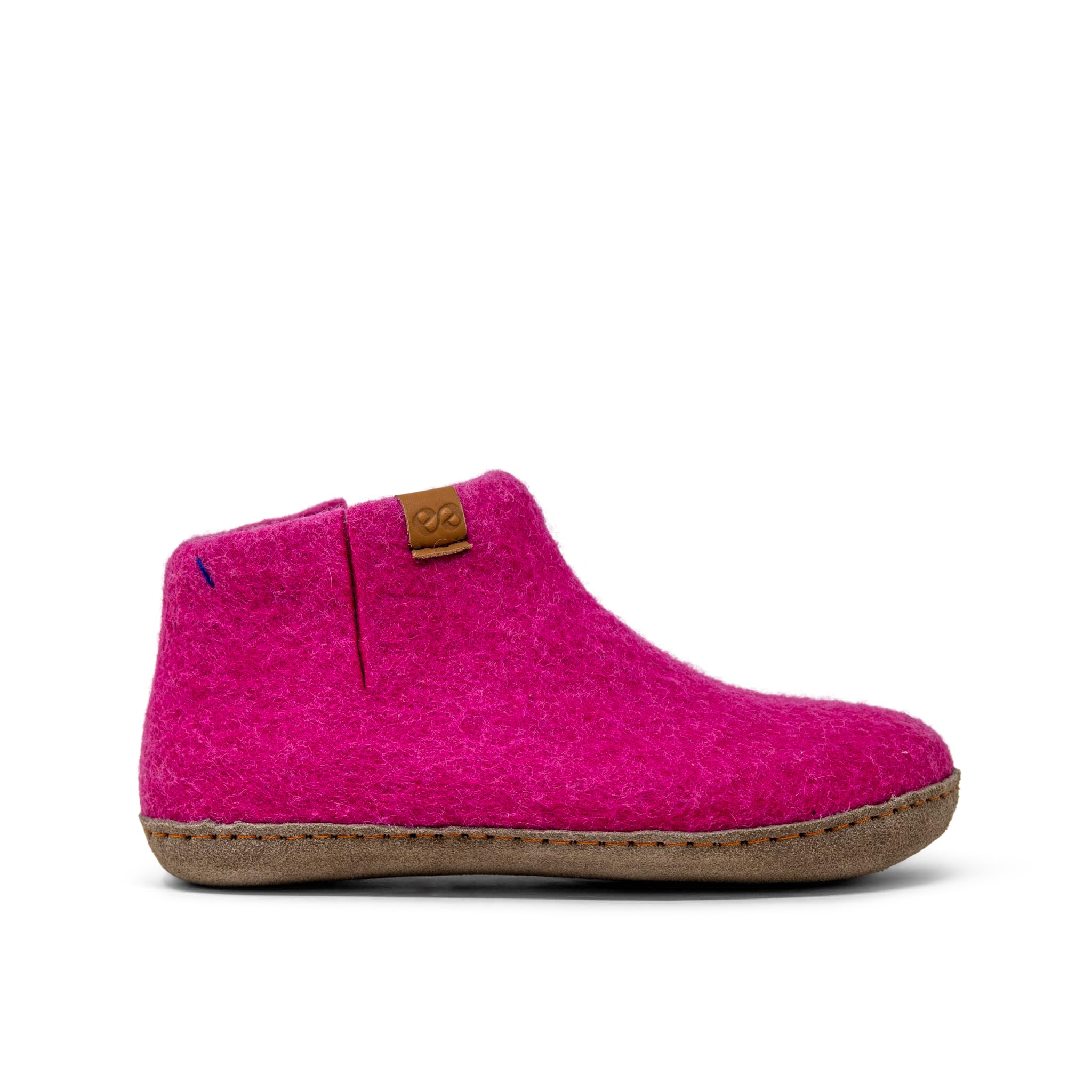Green Comfort Designed in Denmark | Hand-Made in Nepal | Women's Everest Ankle High Wool Slippers with Leather Soles
