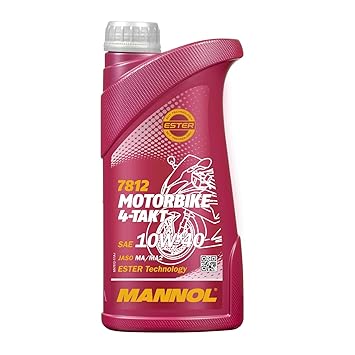 MANNOL 7812 Motorbike 4-Ta-kt Sae 10w-40 Jaso Ma/ma2 Ester Technology Synthetic 4-Stroke Engine Oil (1L).