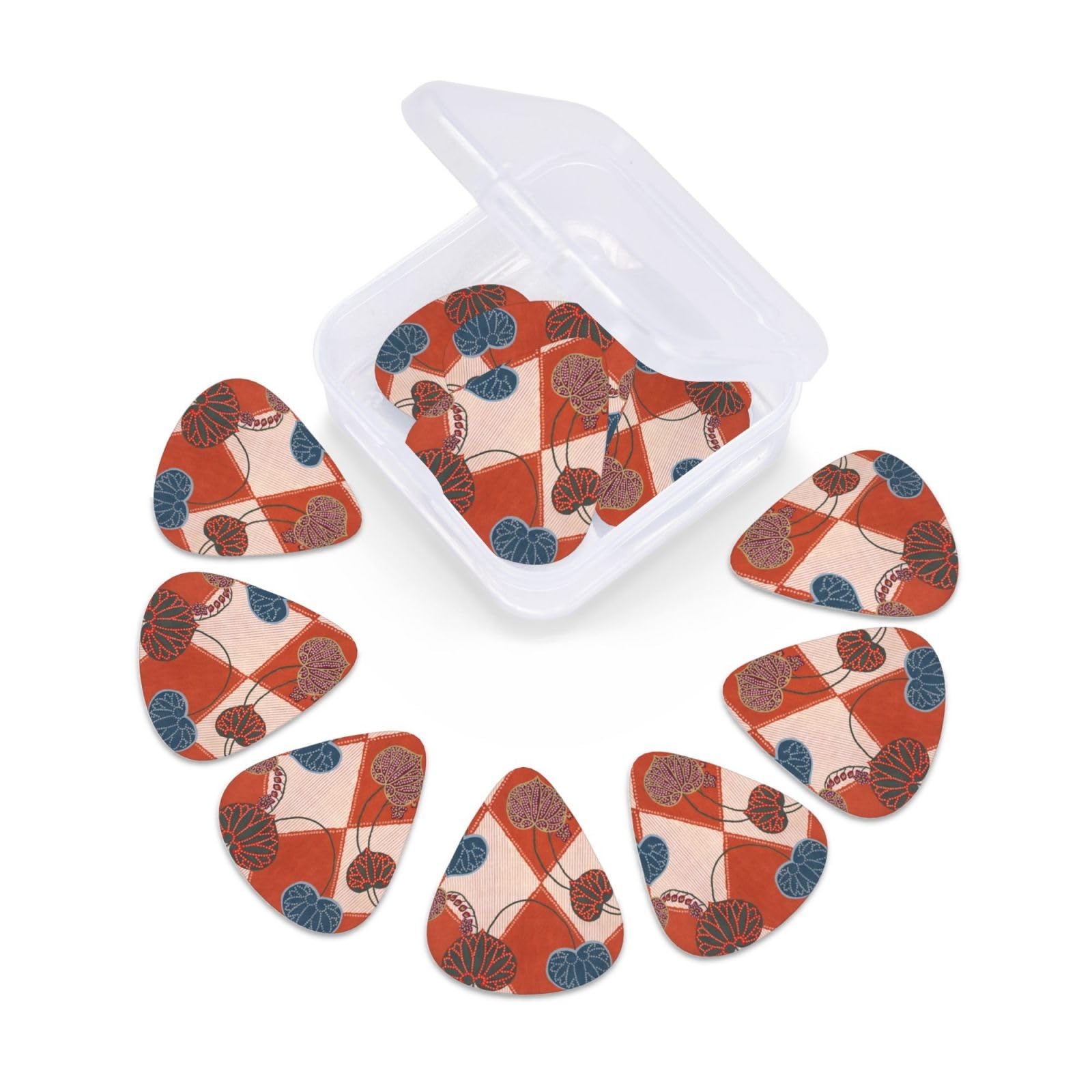 Amazon | ギターピック 和柄 和風 花柄 ギターぴっく エレキギター