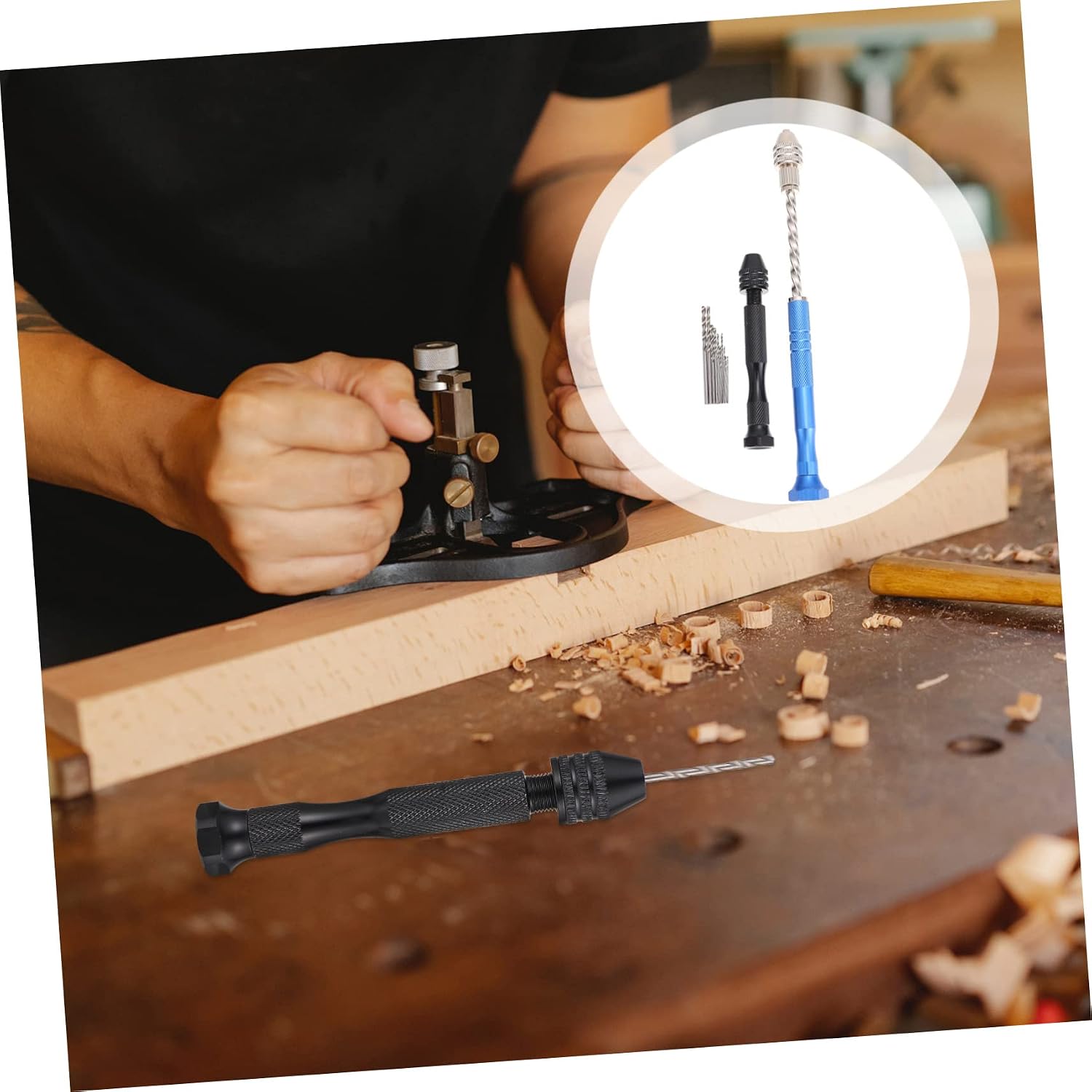 2 Sets Hand Drill Tool Pin Vise Jewelry Drills Drilling Bits Tools Jewelry Making Drills Mini Drill Bits Resin Drills