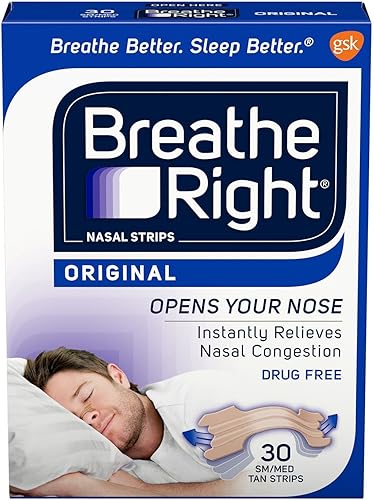 Breathe Right Original Tan - Tiras nasales de 30 unidades (paquete de 6) - SM