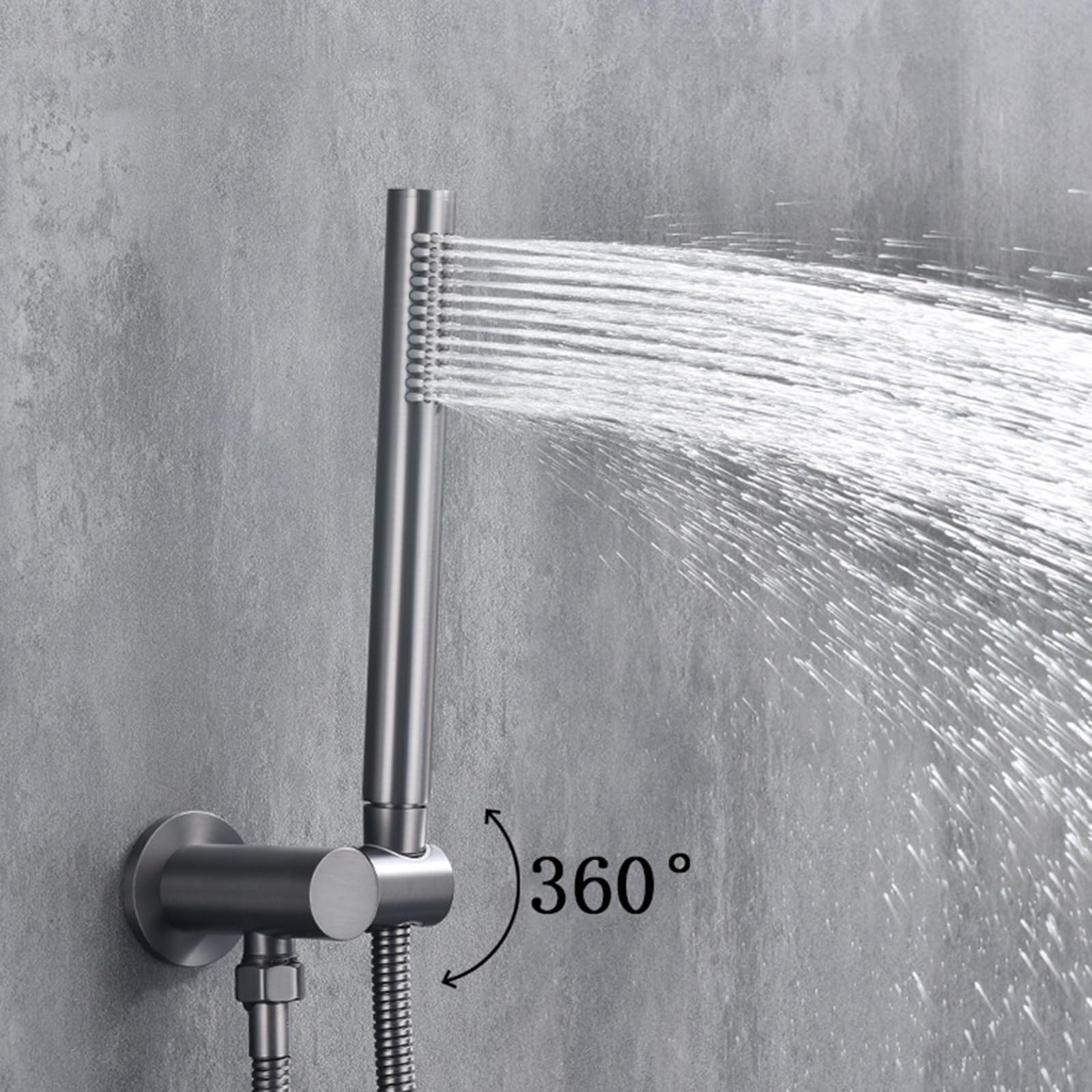 XJTNLB Columna Ducha Led Conjunto Ducha Cascada Empotradas Gris Pistola