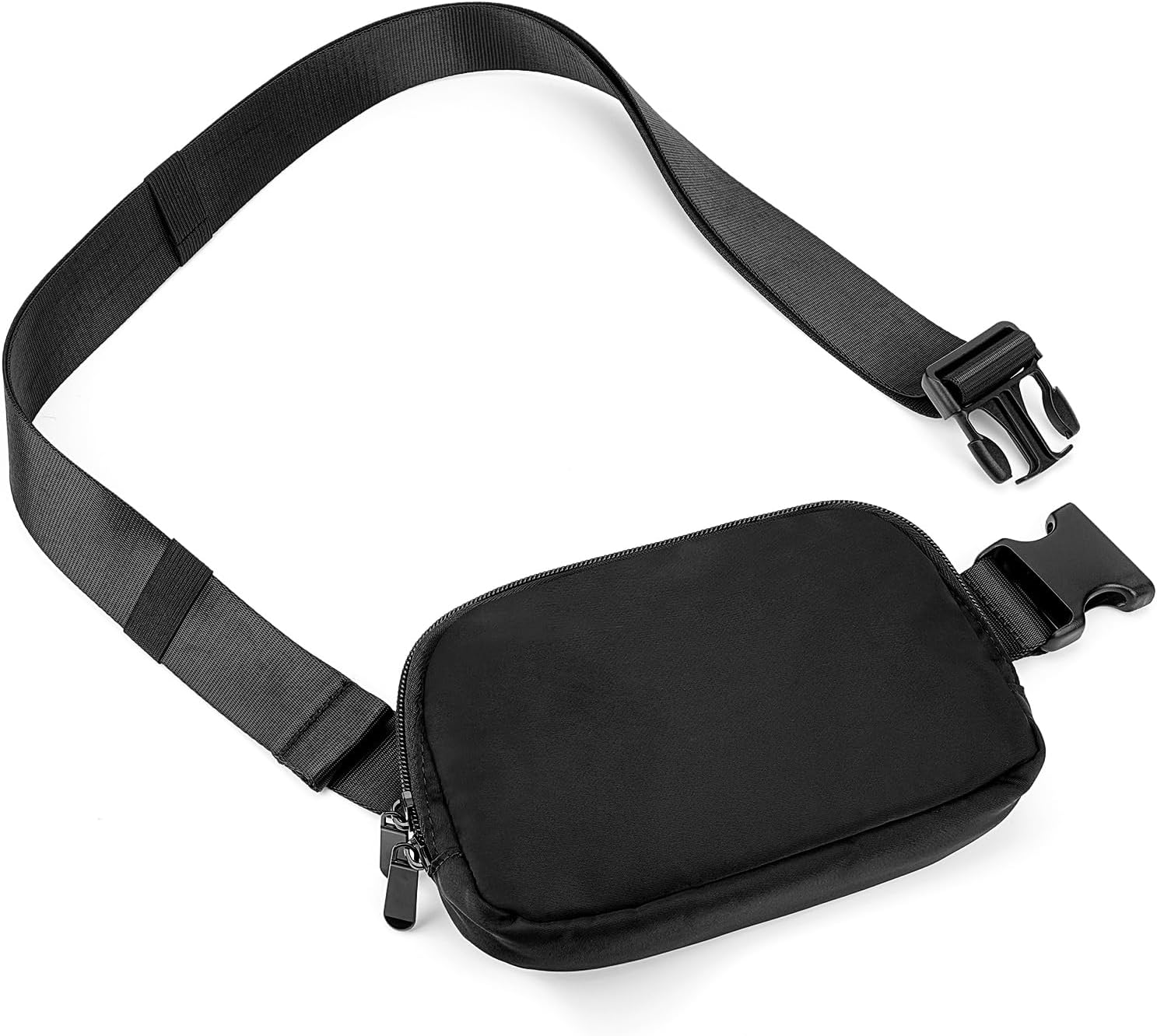Extra Long Strap Fanny Pack, 60 Inch Max Adjustable Plus Size Crossbody Bag, Extended Length Waist Bag, Everywhere Belt Bag 1L, Black - Image 4