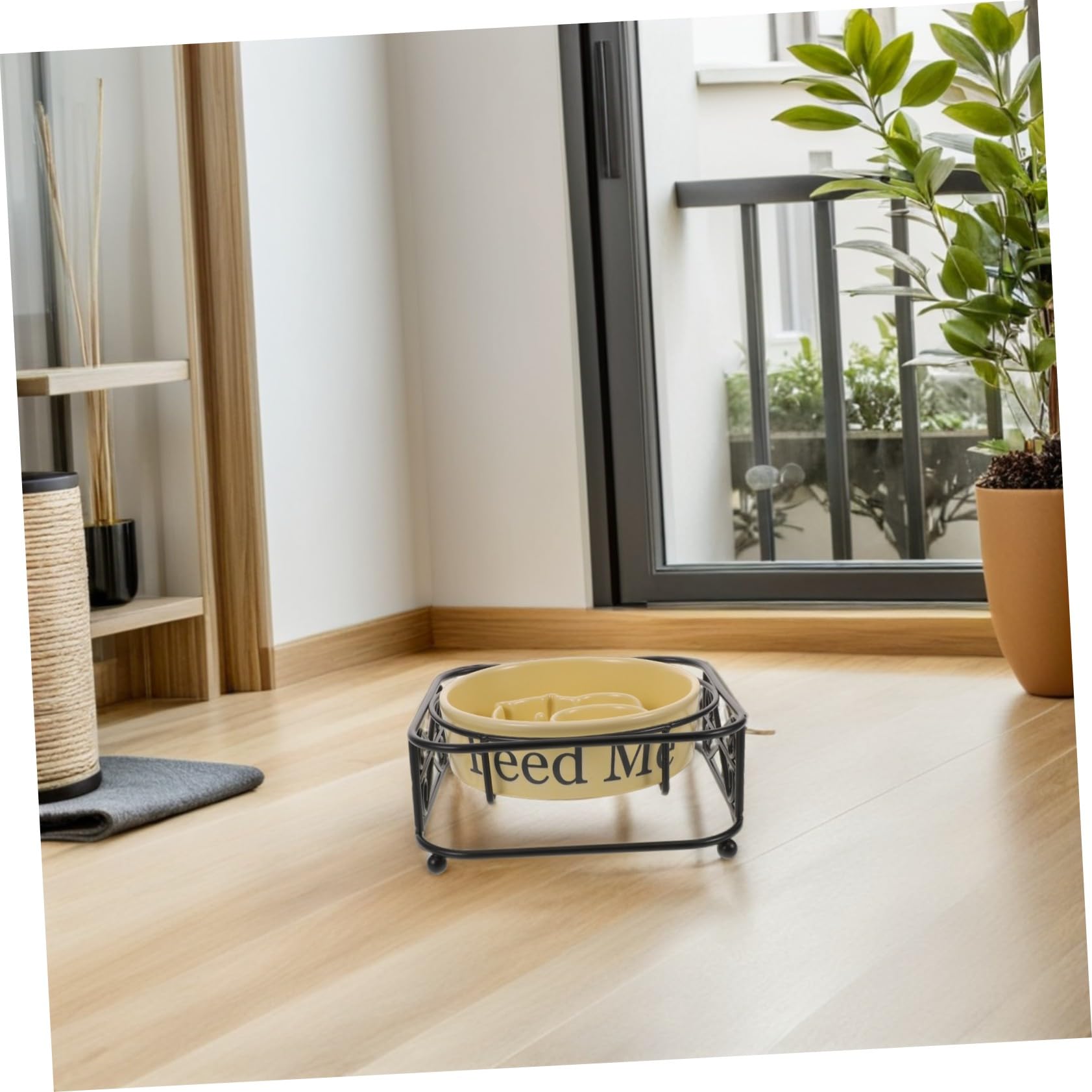 Mipcase Ciotola Rialzata per Cani in Ceramica con Labirinto Anti-ingozzamento Slow Feeder per Cani e Gatti di Piccola Media e Facile da Pulire e Design Elegante per Casa
