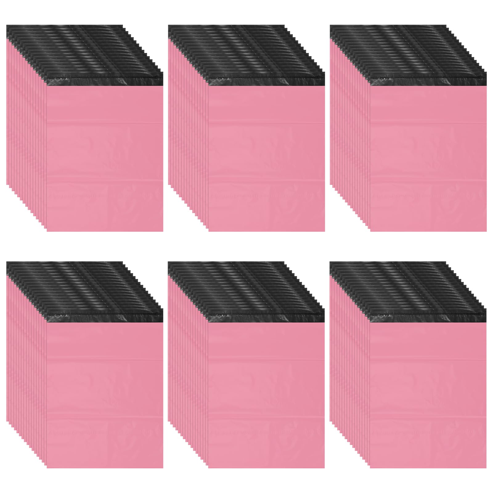 Lot de 100 grands sacs postaux en plastique avec fermeture autocollante Rose 40 x 55 cm