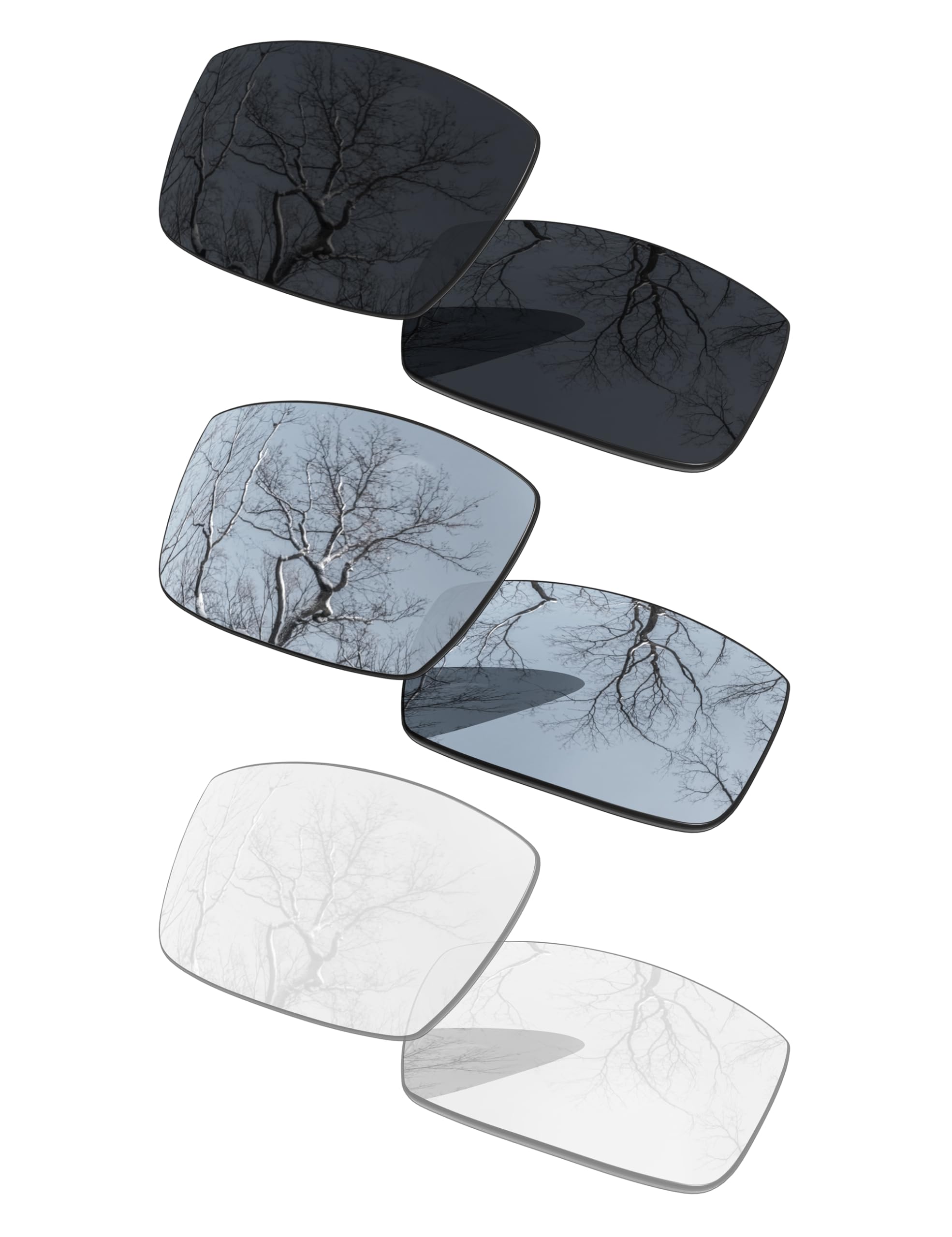 3 Pair Polarized Replacement Lenses for Oakley Gascan OO9014 Pack