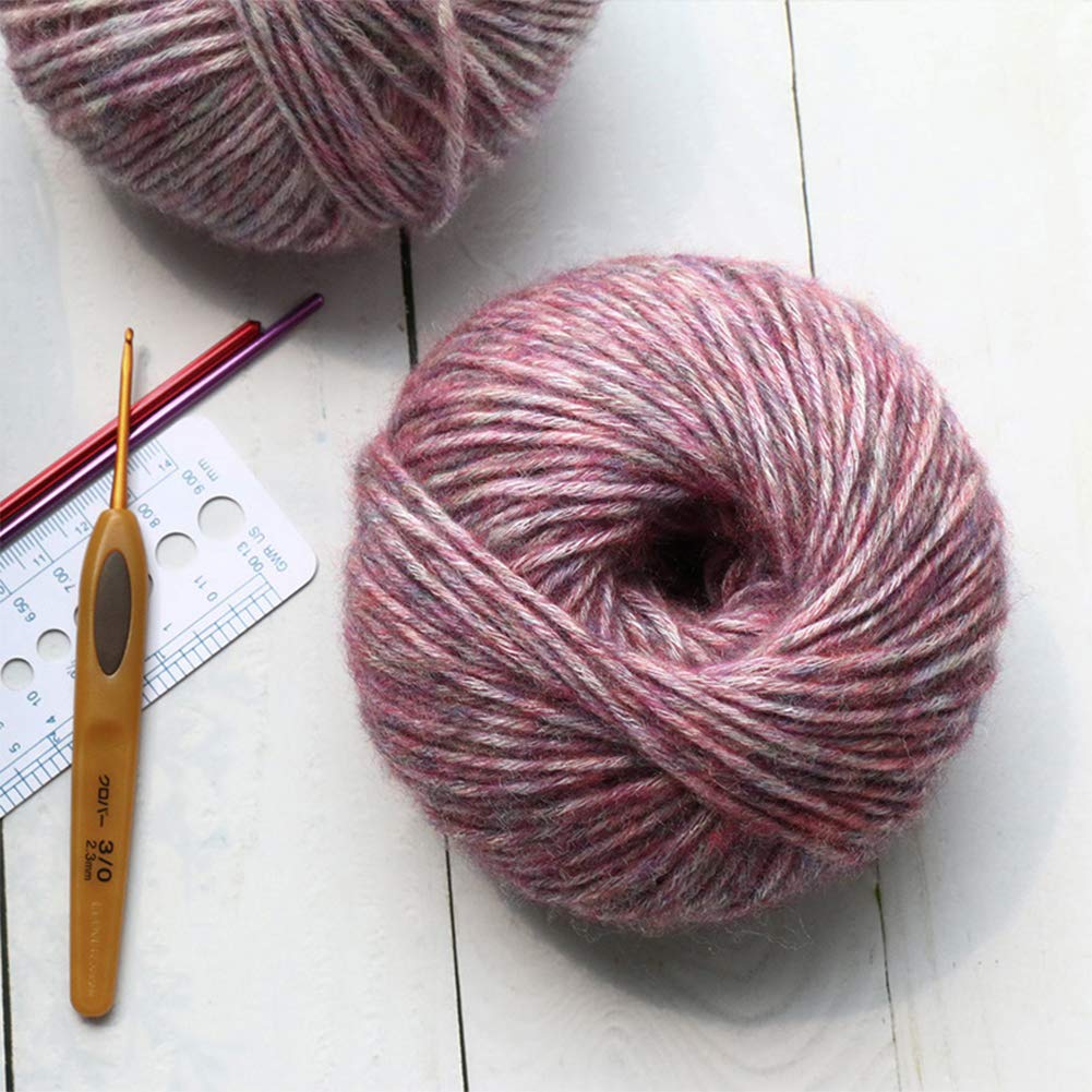 300G Blumen gefärbt Spinning Wolle Garn für Stricken und Häkeln, Baumwolle Acryl, 11 Farben, Pullover Schal Handschuhe Schal,02