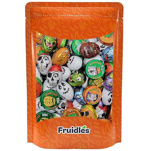 Bolsa maestra de chocolate con leche de Halloween, relleno de bolsa de fiesta de truco o trato, envuelta individualmente en láminas de diseño