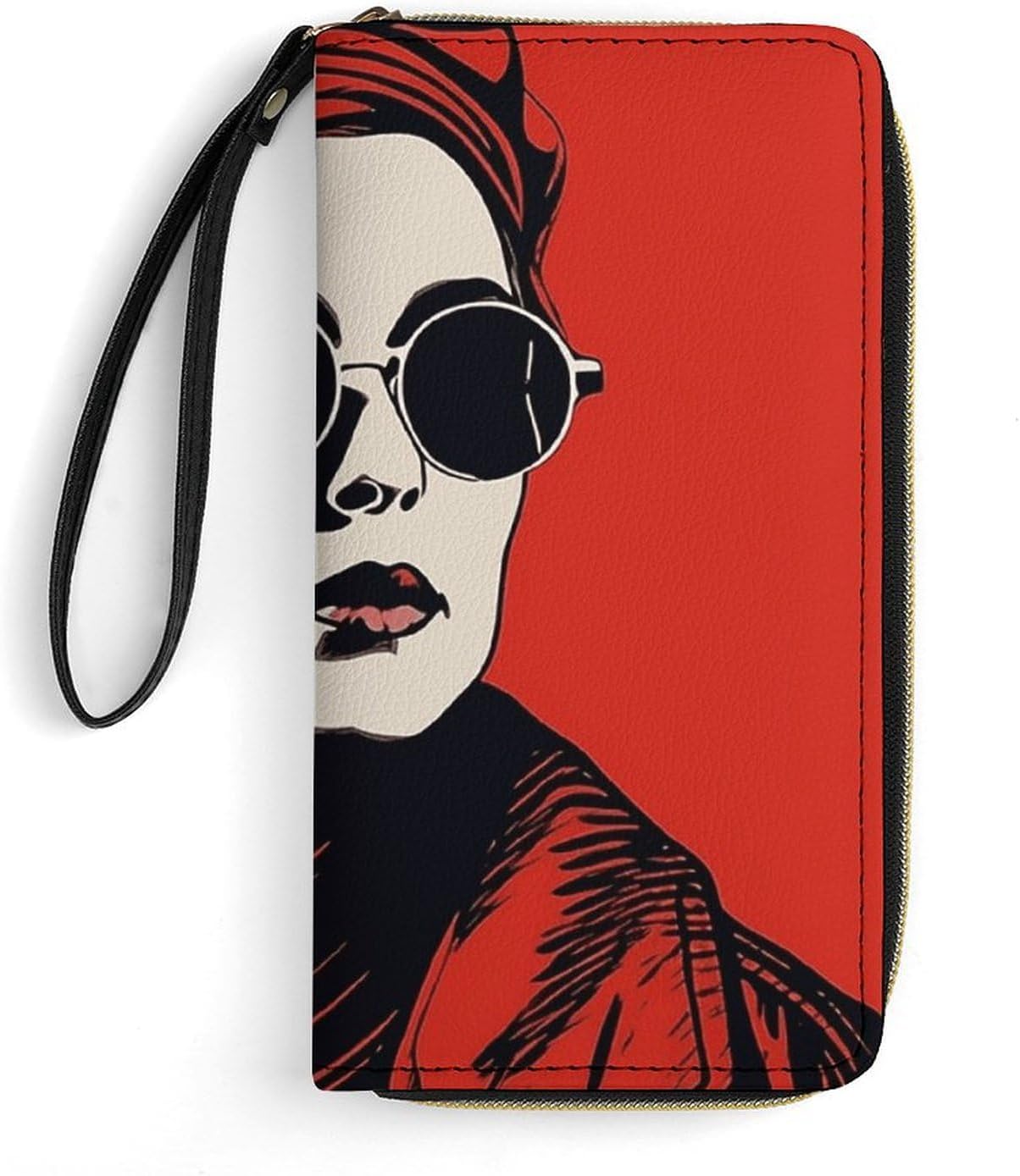 Stylish And Durable Girl Wearing Hat Printed Leather Wallet: A Must-have Storage Bag for The Holidays, Suitable for Storing ID Cards, Various Cards And Change