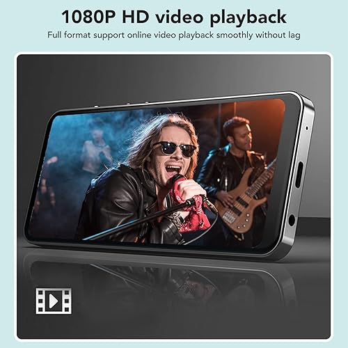 Miniatura 4 de Reproductor de MP4 con Bluetooth y pantalla táctil completa de 2050 mAh 4.0 portátil con sonido HiFi, reproduce música hasta 50 horas, reproductor