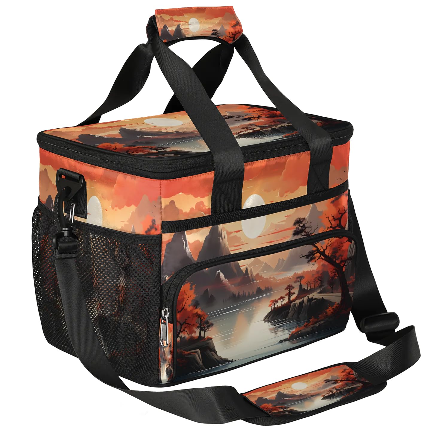 Lunch Box for Men Heavy Duty Insulated Lunch Bag for Women Sunset Landscape Lunchbox for Adults Lunch Cooler