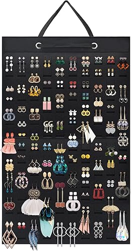 Nesyd Organizador de aretes soporte colgante para pendientes con capacidad para hasta 300 pares organizador de aretes de tuerca de gran capacidad