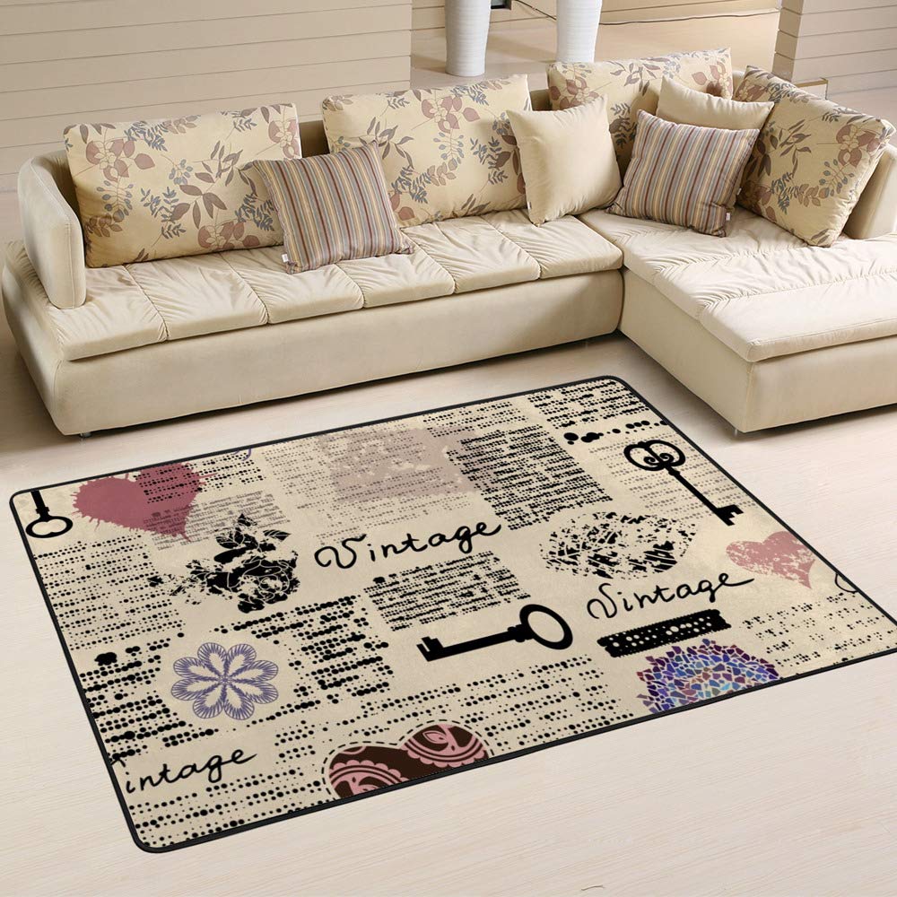 Tapis durable facile à nettoyer Ruchen à grands carreaux 160x121 cm
