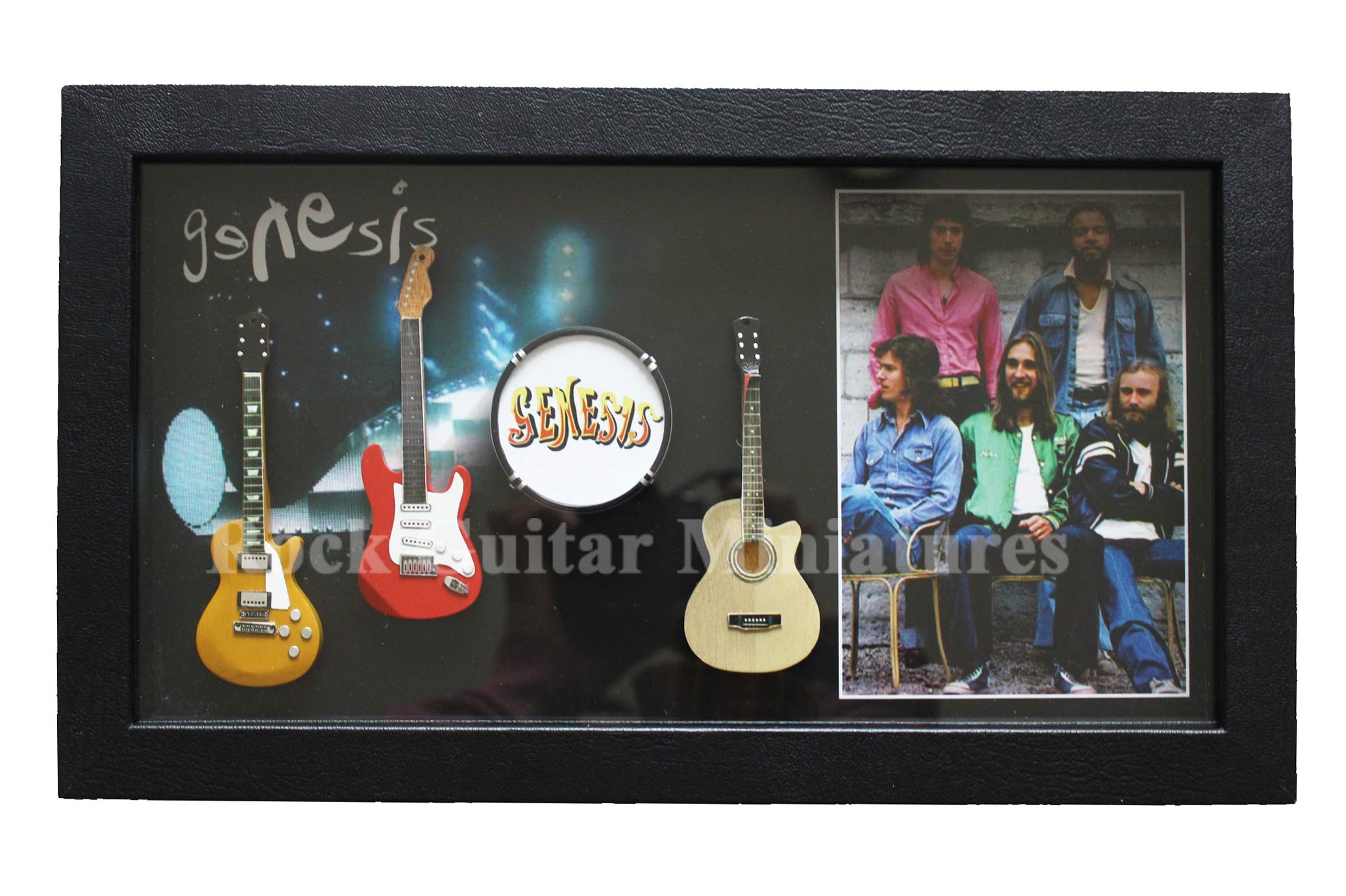Rock Guitar Miniatures Rgm8971 Genesis Miniature Guitar Collection In Shadowbox Frame