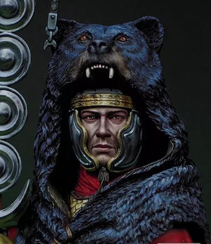 Miniatura 2 de Splindg Modelo de busto de resina de guerrero romano antiguo 112 sin pintar y sin montar kit de modelo en miniaturaW95423