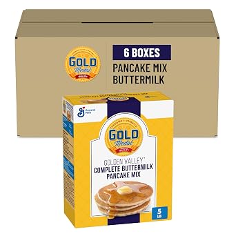 Gold Medal Golden Valley Complete Buttermilk Pancake Mix, 5 Lb Box Pack of 6
