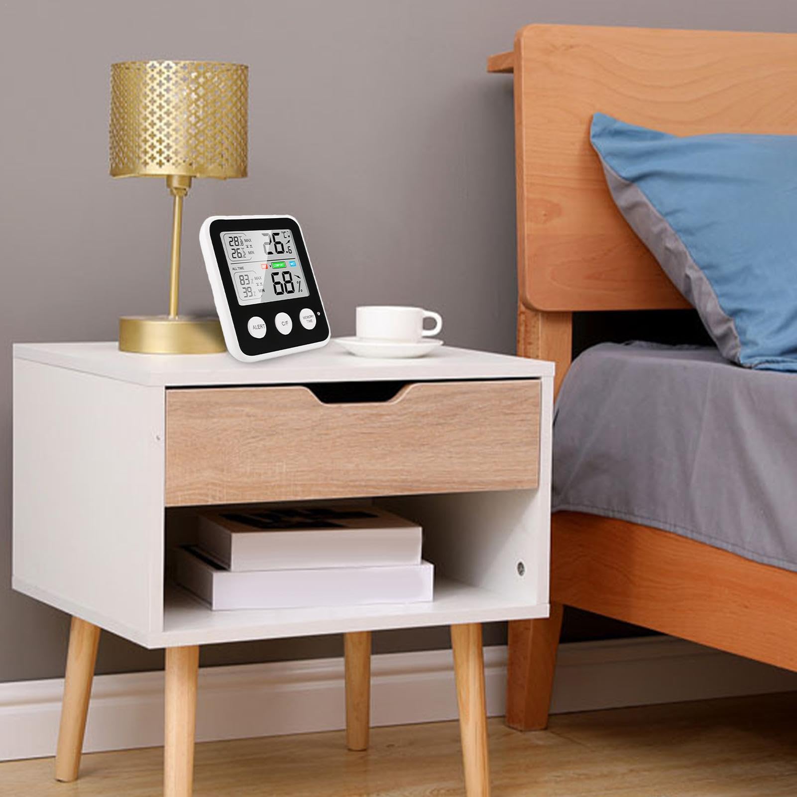 Amazon.co.jp: 温度湿度計、電子湿度計、室内気候モニター、室温ゲージ