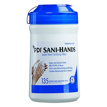 Sani Professional P13472 NICP13472 Sani-Hands ALC Instant Hand Sanitizing Wipes, 7.5
