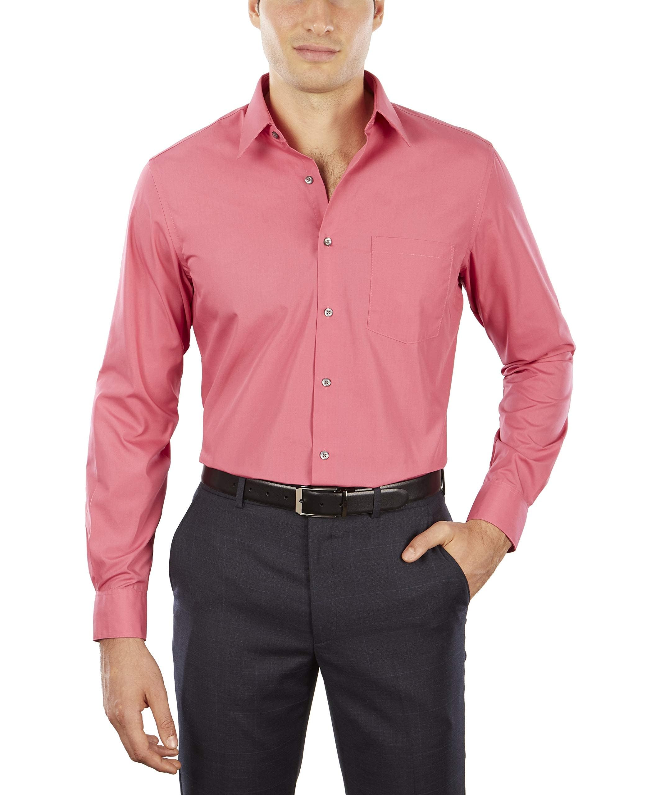 Men's Dress Shirt Fitted Poplin Solid