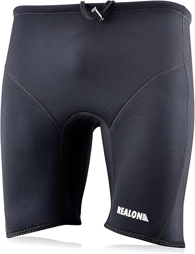 REALON Wetsuit Shorts Neoprene Men 3mm Buoyancy Swim Pants Adult Women Sweat Wet Suit Trunks Jammers Keep Warm Water Sport Aerobics for Swimming
