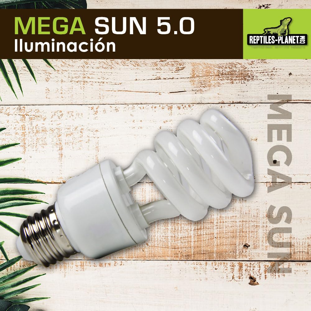 Reptiles-Planet Mega Sun UVA - UVB 5.0 Reptiles Lamp, 26 W