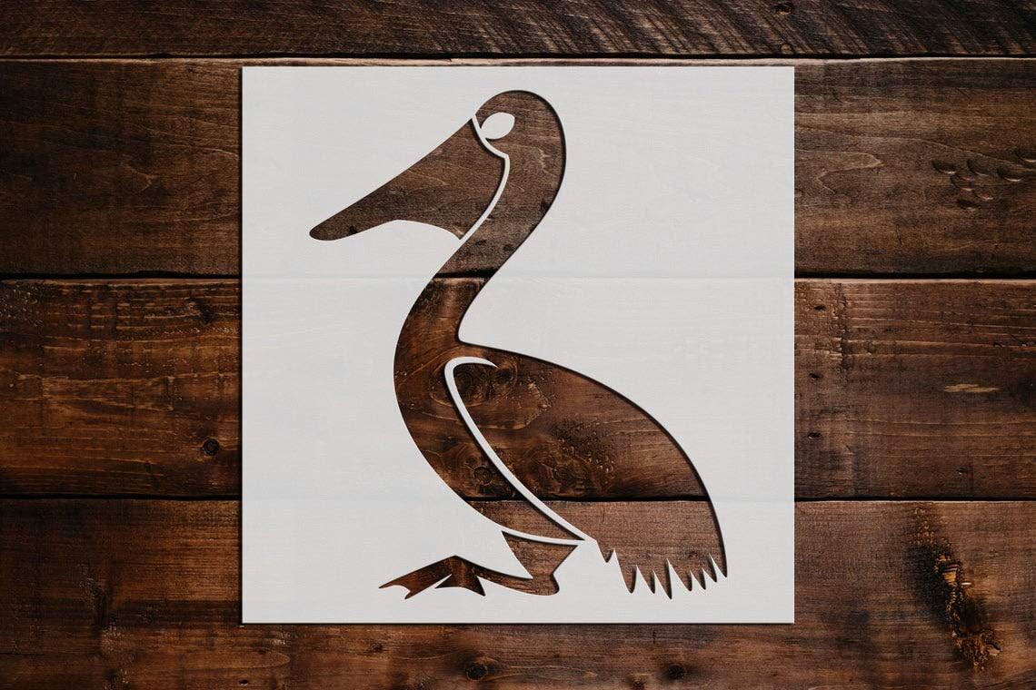 Pelican Stencil DIY Reusable Craft and Painting Wall Stencils - 100 (12x12)