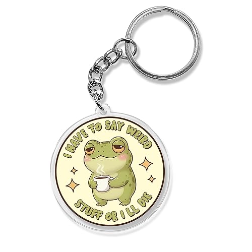 QUINNIAN Funny Saying Keychain 2 Inches Humor Sarcastic Key Chain
