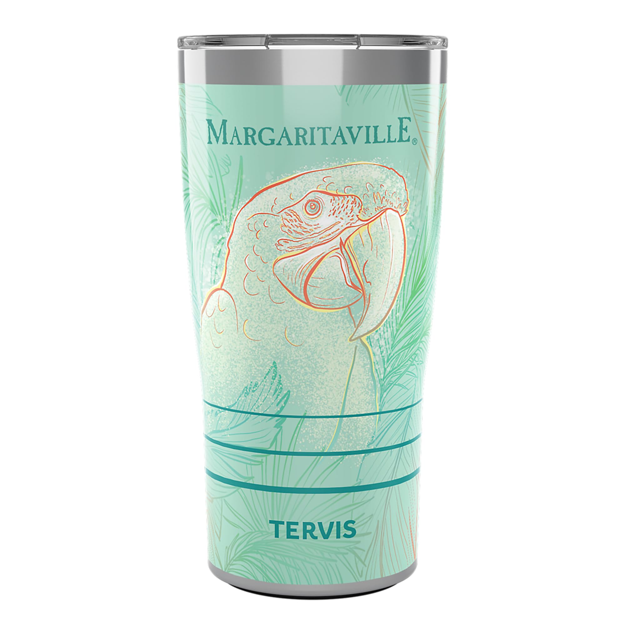 Tervis Traveler Margaritaville - Lyrical Triple Walled Insulated Tumbler Travel Cup Keeps Drinks Cold & Hot, 20oz, Stainless Steel