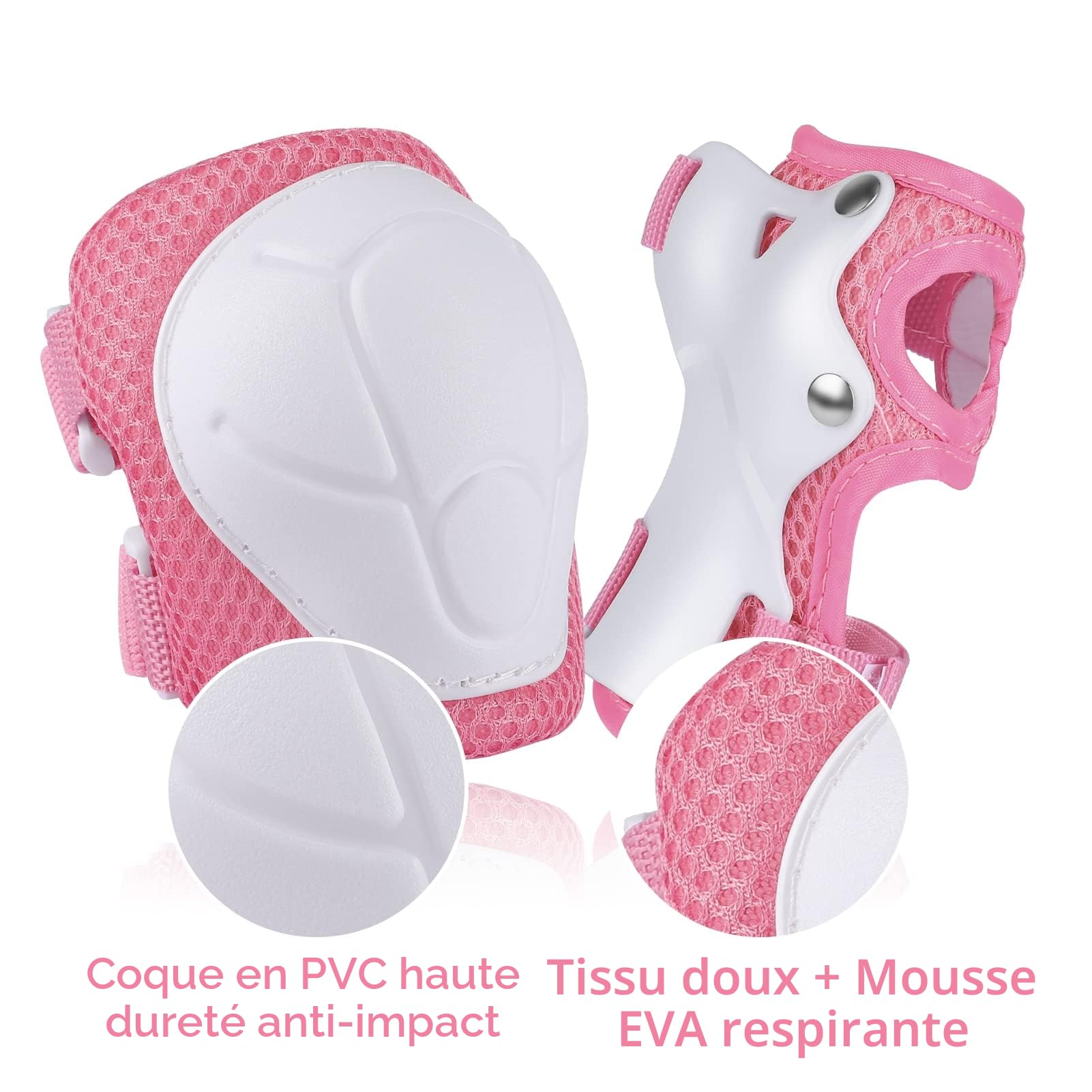 WayEee Protection Roller Enfant, Casque/Genouillères Enfant Ensemble de Protections, Equipement de Protection pour Roller, Skateboard, Vélo, Trottinette 3 à 10 ans