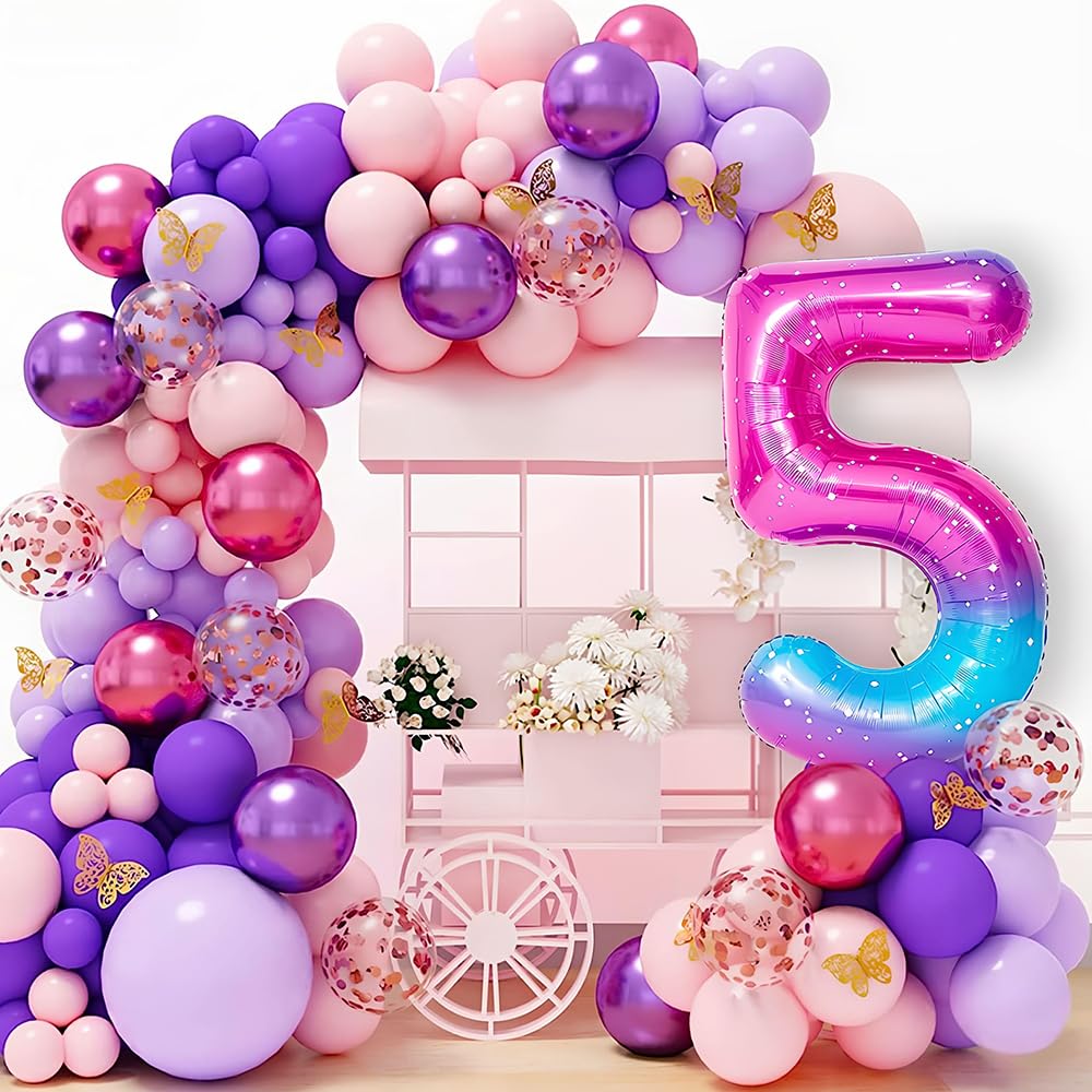 Foil Globo Número 5 Azul 40" (101cm), Inflable Helio o aire, Gigante Numeros 0-9, 10-19, 20-29, 30-100, Grande Globos Decoración para La Boda Aniversario y Cumpleaños Fiestas — view 534