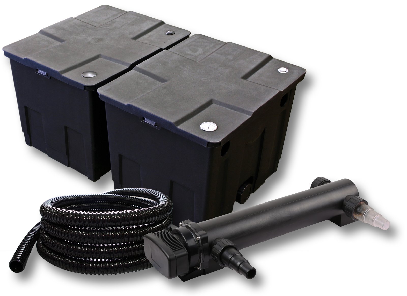SunSun set per laghetti filtro a 2 camere 60000l chiarificatore UVC serie 3 da 24W tubo 5m
