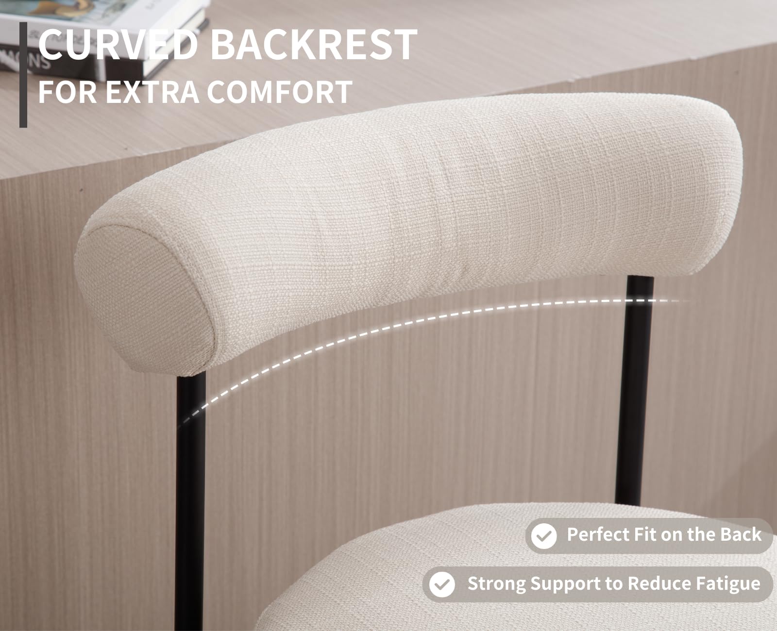 Amazon｜CIMOTA クリームカウンター高さバースツール 2個セット 26