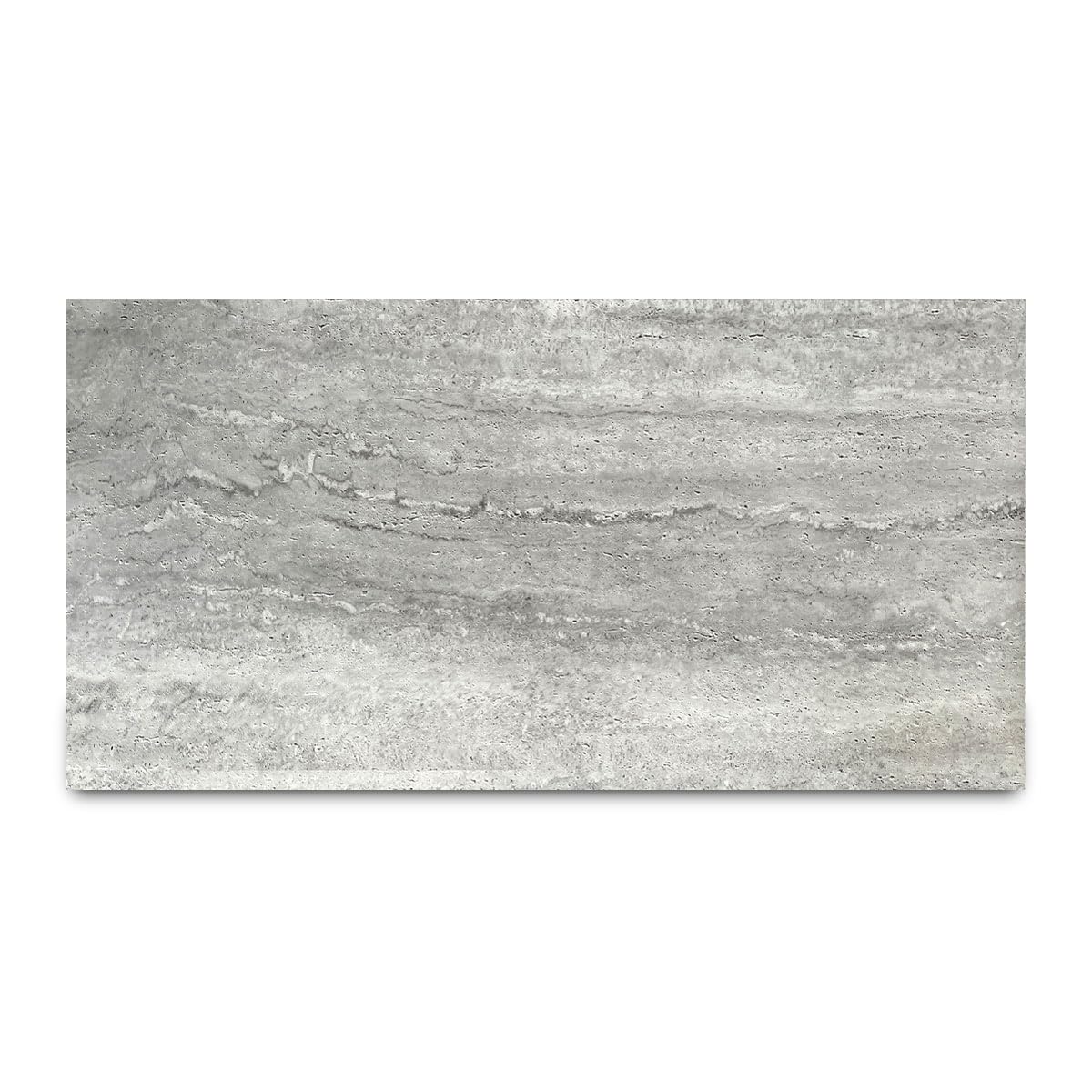 Panel piedra flexible TRAVENTINO GRIS IT-D02 60x120 cm - 3-5 mm ultrafino, ligero, curvable, resistente, interior y exterior, sin obra, textura real x4 uds acabado premium.