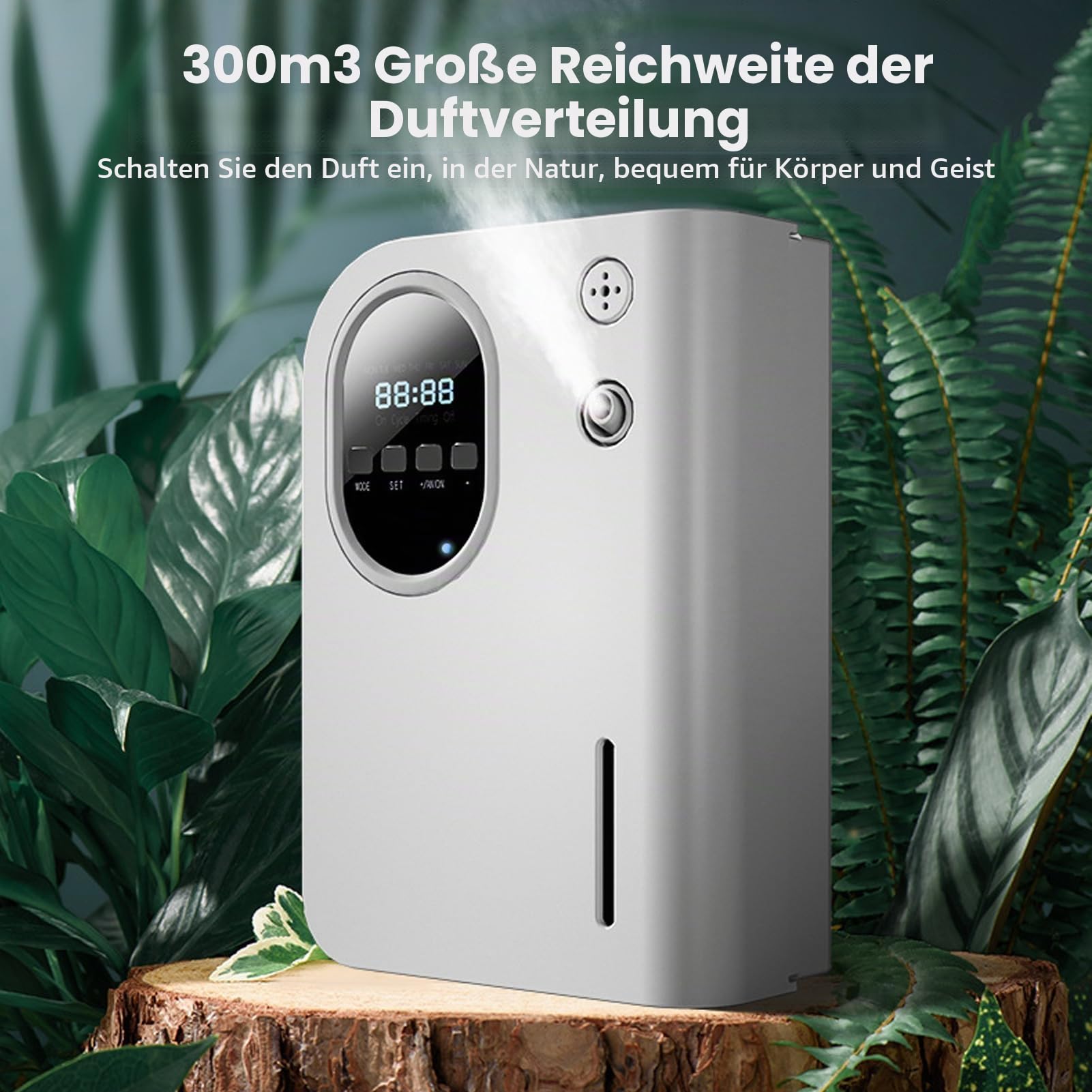 Smart Diffusor, 160ml Professioneller Ätherisches Öl Nebulizer, Split-Typ Duftmaschine mit 600m³ Abdeckung, für Restaurant, Kino, Bar, EU-Stecker
