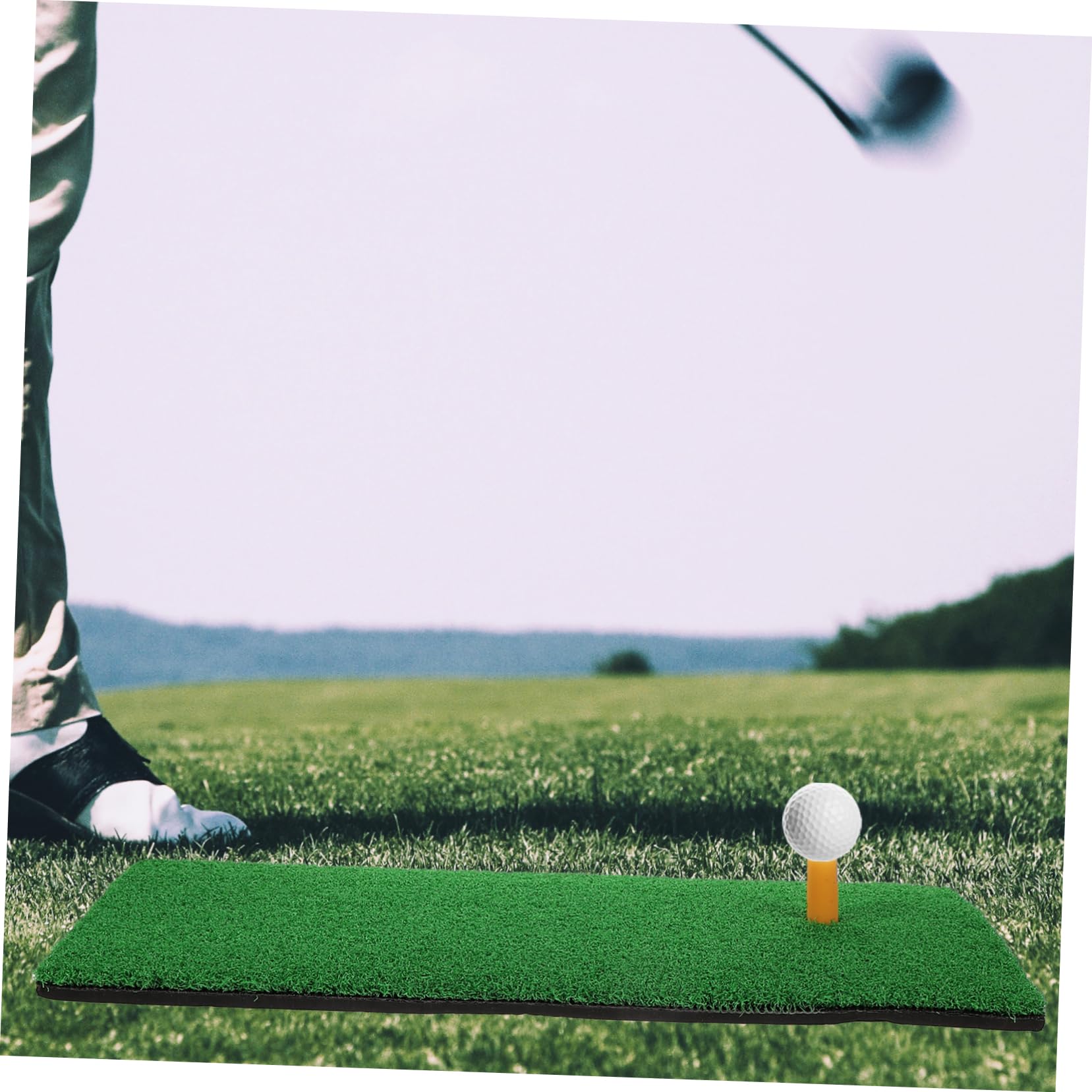 OHPHCALL Golf Swing Mat Golf Game Mate Practice Mat for Indoor Golfing Putting Green Portable Lightweight