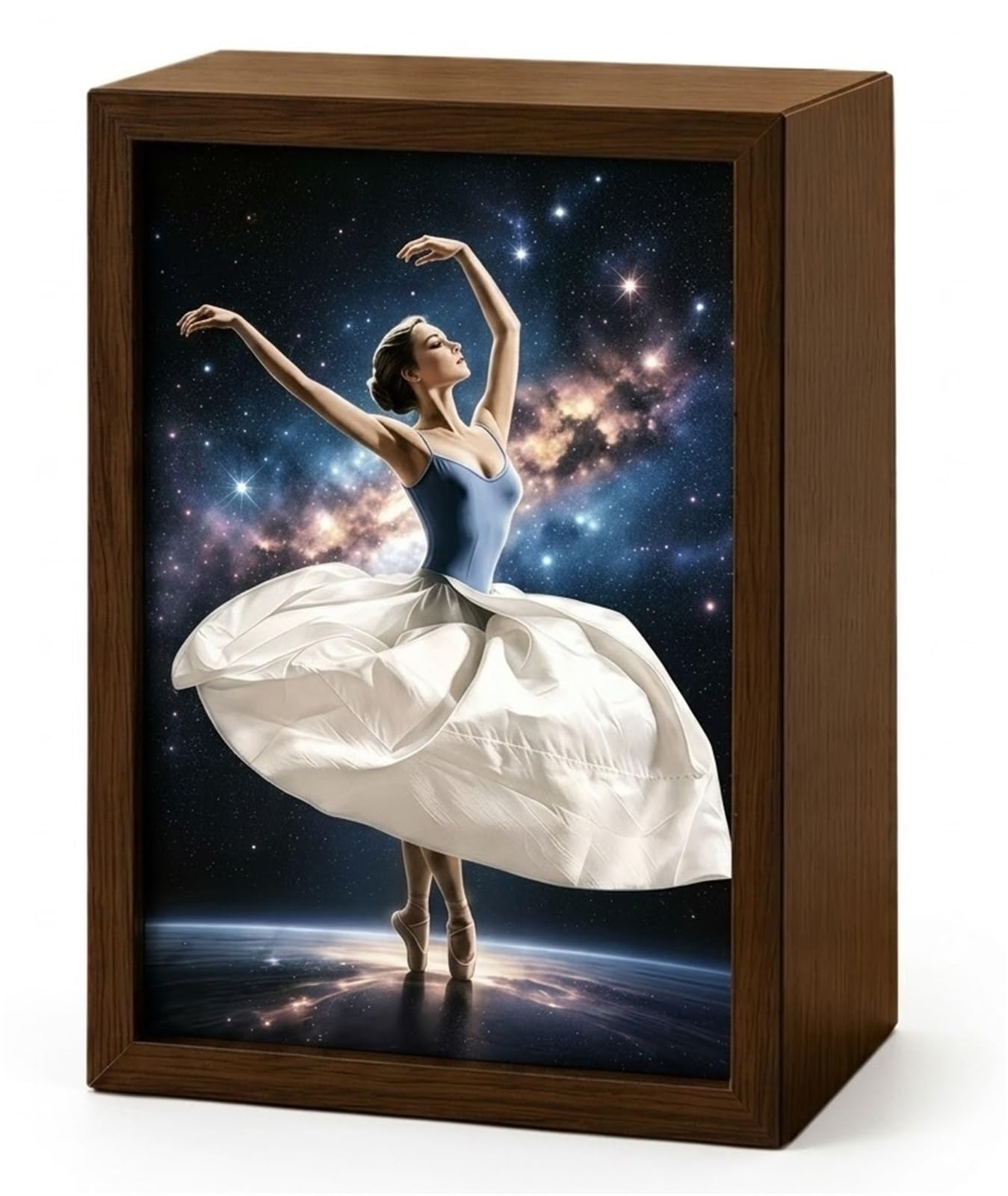 Hufenyu Style 3 Ballet Dancer Tissue Box Decorative Dancing Figure Facial Tissue Dispenser Wooden Ballet Skirt Tissue Box Holder Napkin Organizer For Bedroom Living Room(Style 3)